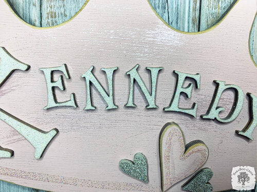 Personalized Crown Sign with Name - Cute Girl's Room Hanging Decoration