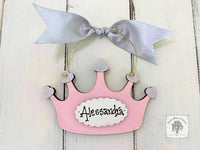 Crown Ornament - Personalized Pink Tiara Princess Gift