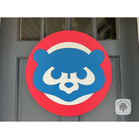 Chicago Cubs Custom 20" Sign - Vintage Cubbie Bear Logo Wall Hanger