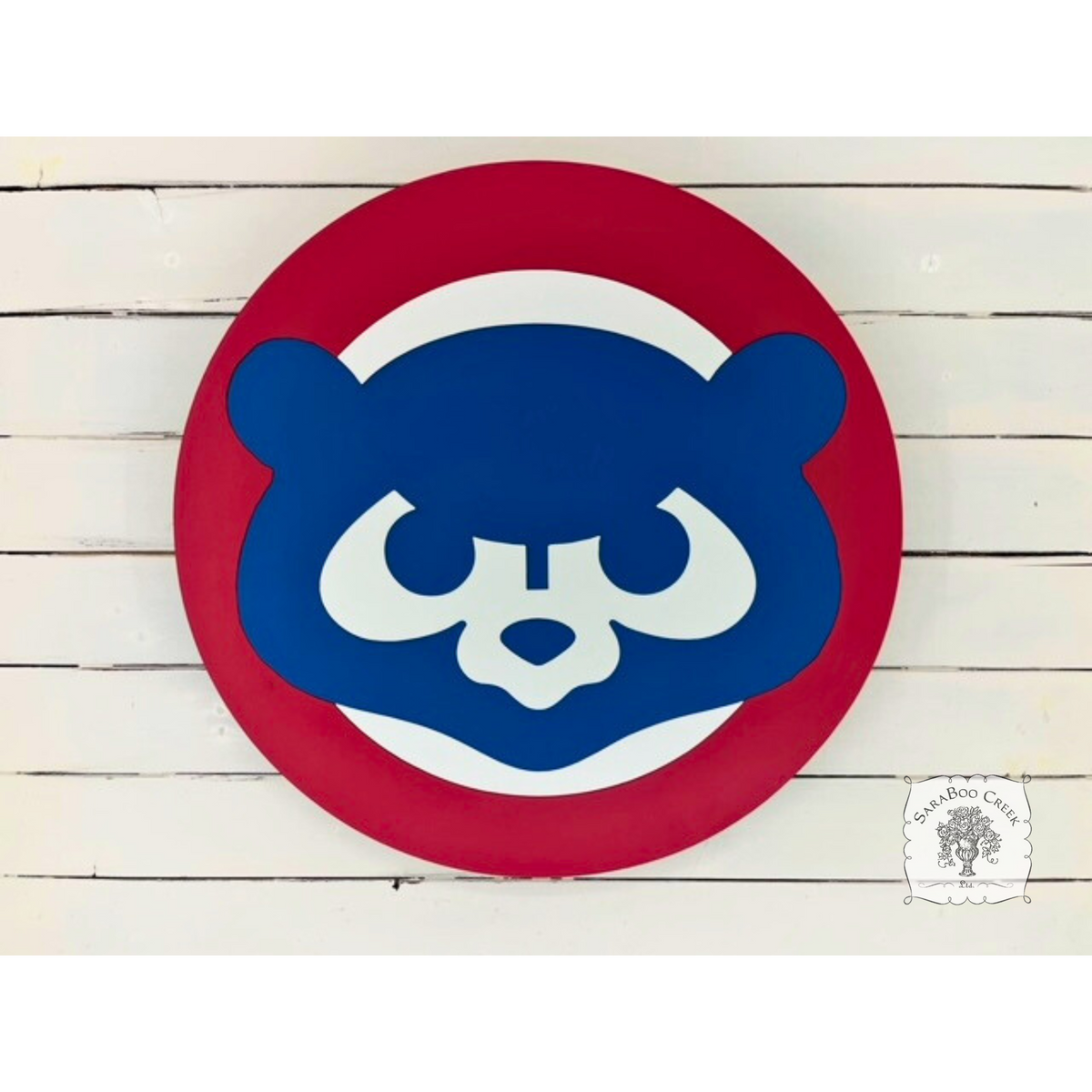 Chicago Cubs Custom 20" Sign - Vintage Cubbie Bear Logo Wall Hanger