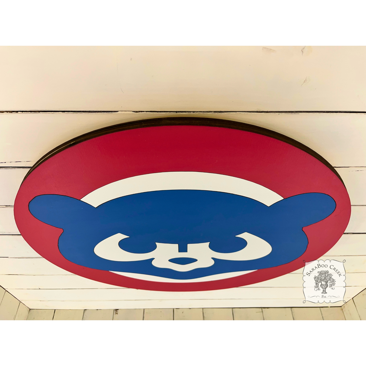 Chicago Cubs Custom 20" Sign - Vintage Cubbie Bear Logo Wall Hanger