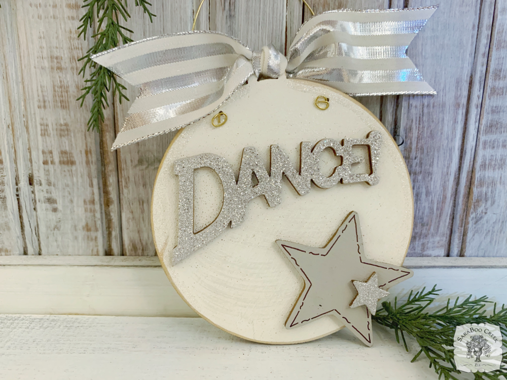 Dance Ornament - Personalized Dancer Christmas Ornament; Sparkly Dance Gift