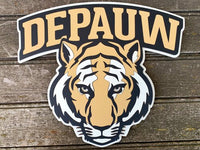 College / University School Sign - Depauw University Logo Only; Handmade Wood