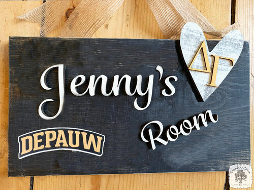 College / University Dorm Room Sign - University of Iowa