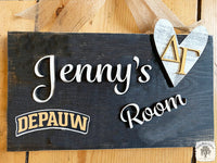 College / University Dorm Room Sign - University of Iowa