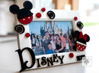 Disney Picture Frame with Mickey & Minnie - Holds 4" x 6" Photo