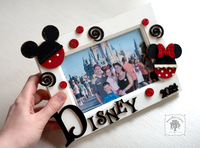 Disney Picture Frame with Mickey & Minnie - Holds 4" x 6" Photo