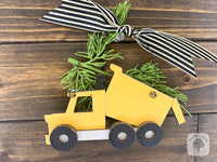 Dump Truck Ornament - Personalized Dumptruck Construction Vehicle Ornament