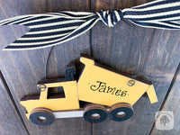 Dump Truck Ornament - Personalized Dumptruck Construction Vehicle Ornament