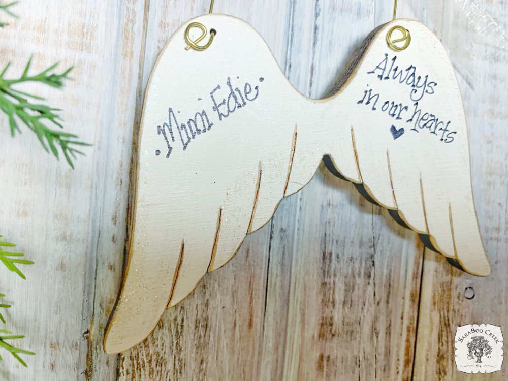 Angel Wings Ornament - Personalized Lost Loved One Ornament, In Loving Memory Gift