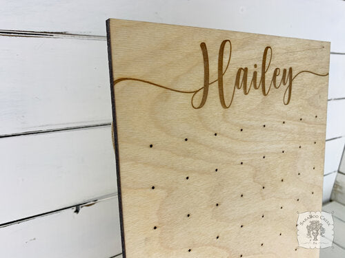 Custom Engraved Standing Earring Holder - Jewelry Organizer Personalized with Name or Word