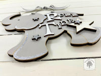 9.5" Elephant Sign with Stars - Name Personalized with Wood Letters