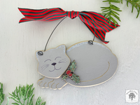 Cat Ornament - Personalized Kitty Christmas Ornament, Cat Lover Gift