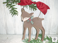 Fawn Ornament - Personalized Baby Deer Christmas Ornament