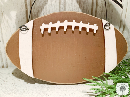 Football Ornament - Personalized Handmade Wood Football Gift