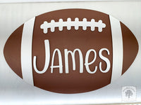 Football Sign - Personalized Wood Plaque for Boys Room or Sports Decor Wall Hanging