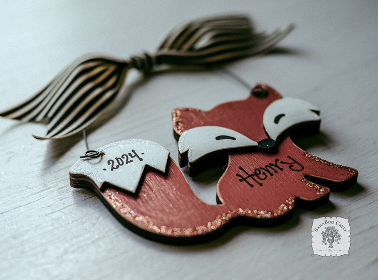 Fox Ornament - Cute Personalized Fox Gift