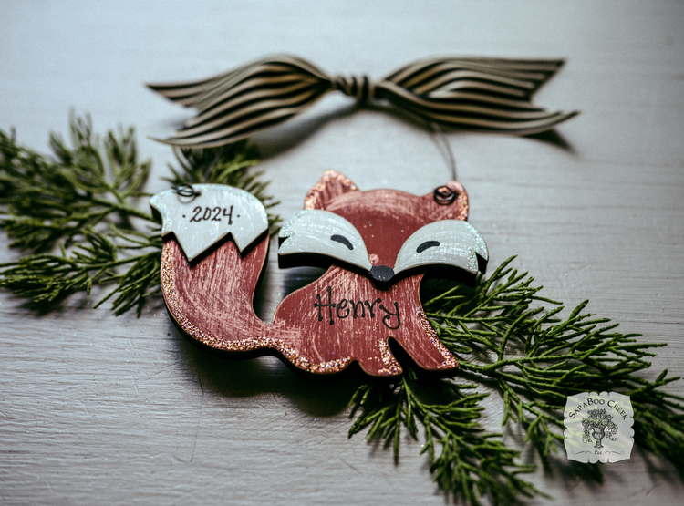 Fox Ornament - Cute Personalized Fox Gift