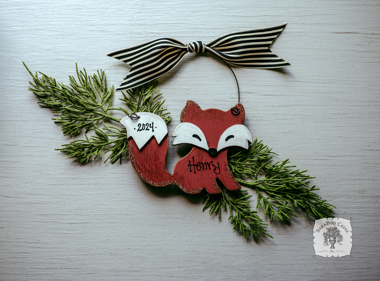 Fox Ornament - Cute Personalized Fox Gift