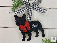 French Bulldog Ornament - Personalized Frenchie Bulldog Silhouette Ornament