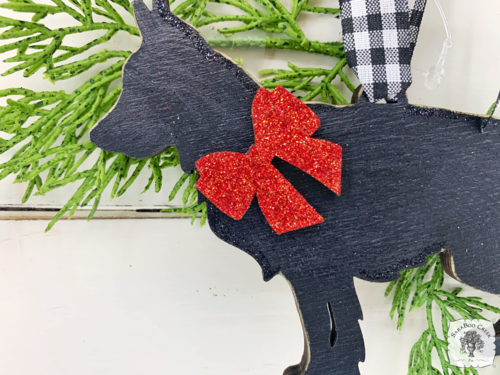 German Shepherd Ornament - Personalized Shepherd Silhouette Dog Ornament