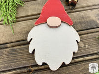 Gnome Ornament - Personalized Single Gnome hung by Ribbon