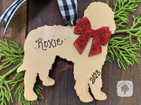 Goldendoodle Ornament - Personalized Golden Doodle Silhouette, Labradoodle Dog