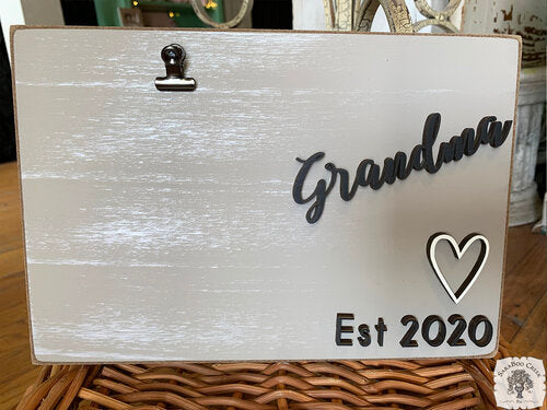 Grandparent Frame for New Baby - Personalize with Grandma, Mimi, Gigi, Etc. or Any Custom Name