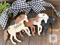 Horse Ornament - Personalized Horse Gift in 5 Colors