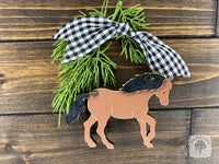 Horse Ornament - Personalized Horse Gift in 5 Colors