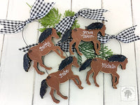 Horse Ornament - Personalized Horse Gift in 5 Colors