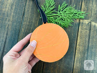 Basketball Ornament - Personalized Handmade Wood Basketball Ornament