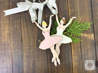 Ballerina Ornament - Hand Painted Wood Ballet Dancer Ornament