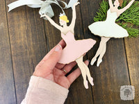 Ballerina Ornament - Hand Painted Wood Ballet Dancer Ornament