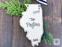 State of Illinois Personalized Ornament