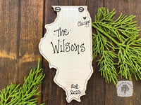 State of Illinois Personalized Ornament