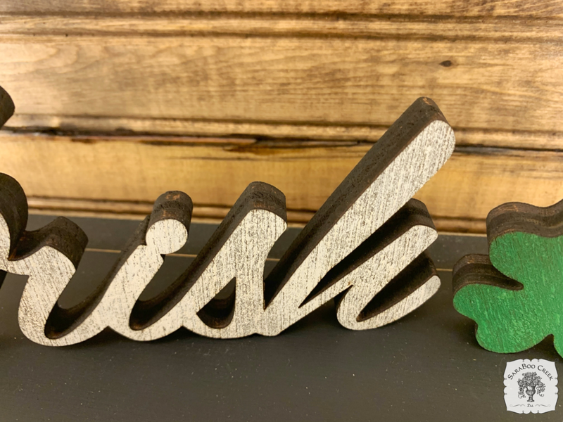 Rustic Word Irish & Shamrock