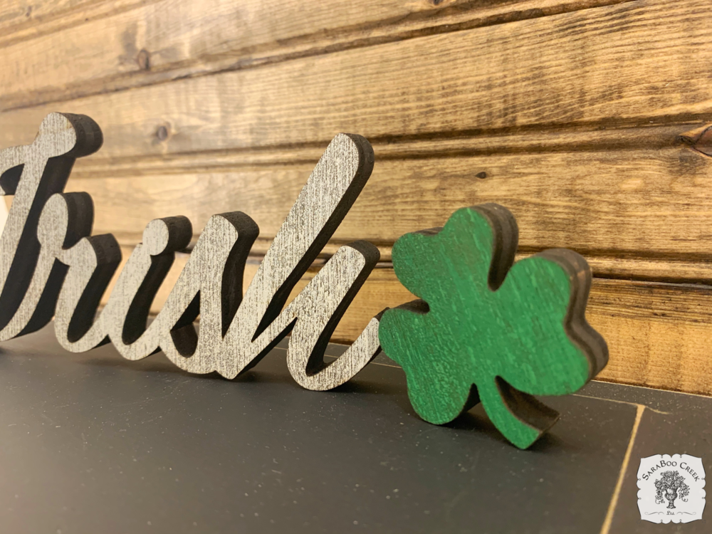 Rustic Word Irish & Shamrock