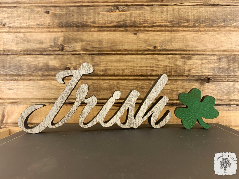 Rustic Word Irish & Shamrock