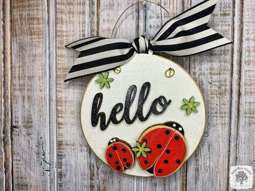 Ladybug Ornament - Cute Lady Bug Garden Gifts; Hello Spring Decoration