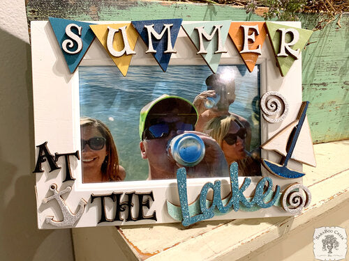 Summer at the Lake 4 x 6 Picture Frame - Summer Lake Life Photo Frame, Lake House Decor