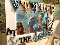 Summer at the Lake 4 x 6 Picture Frame - Summer Lake Life Photo Frame, Lake House Decor