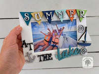 Summer at the Lake 4 x 6 Picture Frame - Summer Lake Life Photo Frame, Lake House Decor