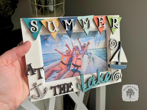 Summer at the Lake 4 x 6 Picture Frame - Summer Lake Life Photo Frame, Lake House Decor