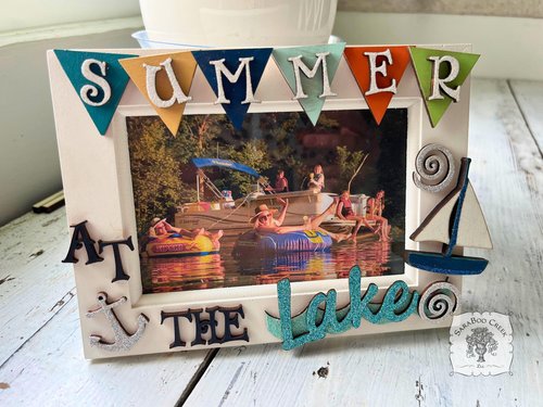 Summer at the Lake 4 x 6 Picture Frame - Summer Lake Life Photo Frame, Lake House Decor