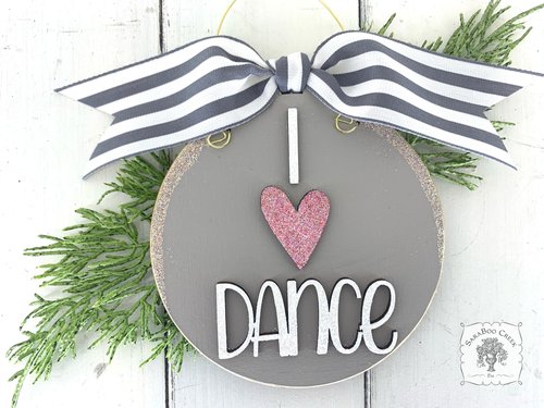 Dance Ornament -  Personalized Dance Ornament with Heart