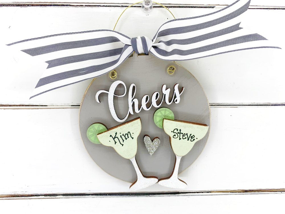 Margarita Disc Ornament - Personalized with 2 or 3 Margaritas for Girlfriends, Friends, Sisters, Family or Cheers Ornament