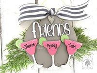 Margarita Disc Ornament - Personalized with 2 or 3 Margaritas for Girlfriends, Friends, Sisters, Family or Cheers Ornament