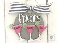 Margarita Disc Ornament - Personalized with 2 or 3 Margaritas for Girlfriends, Friends, Sisters, Family or Cheers Ornament