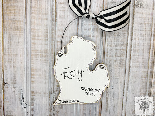 State of Michigan Personalized Ornament